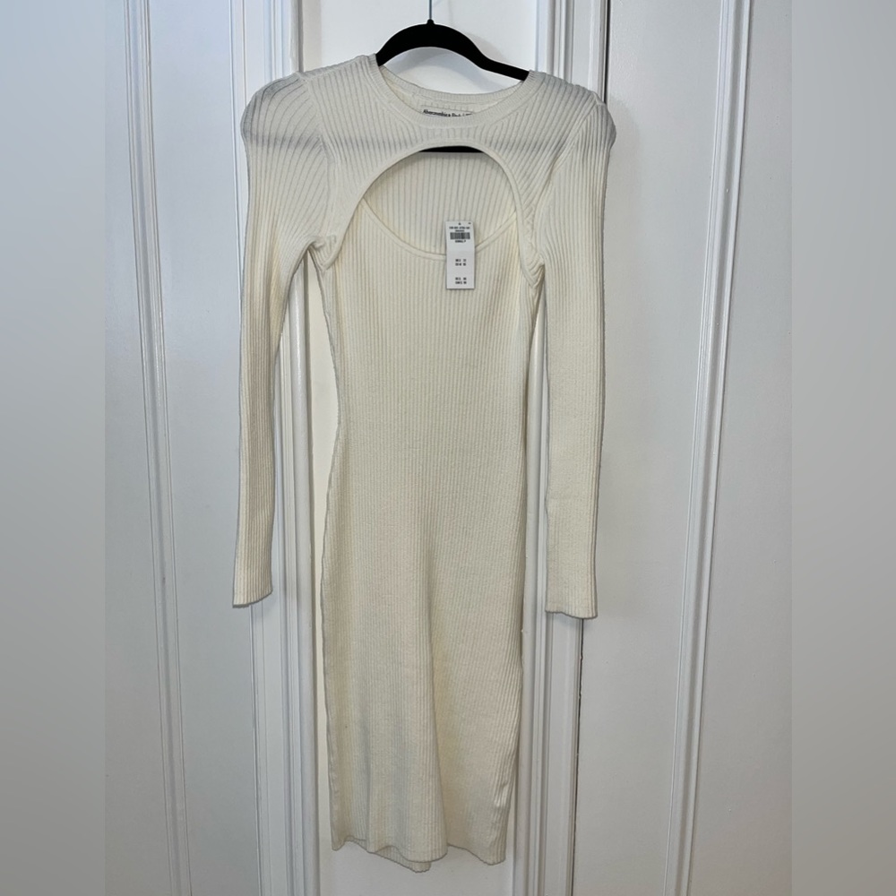 Nwt Abercrombie white rib dress
